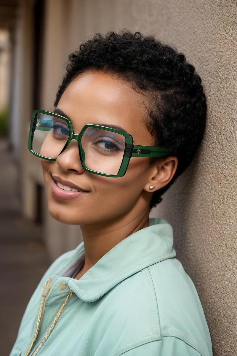 VISOONE Oversized TR90 Blue Light Blocking Glasses Fashion Accessories Non Prescription for Women Harvard - Image 4